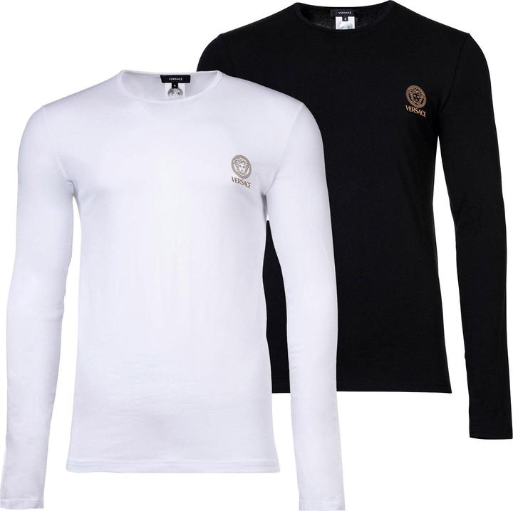 Versace T-Shirt Bi-Pack Jersey Topeka Bi-Stretch Cotton Organic New Logo (M)