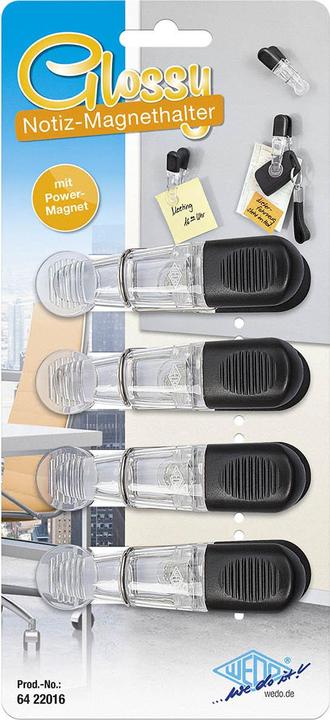 Immagine prodotto Wedo Set mollette fermacarte magnetiche Glossy (4 x)