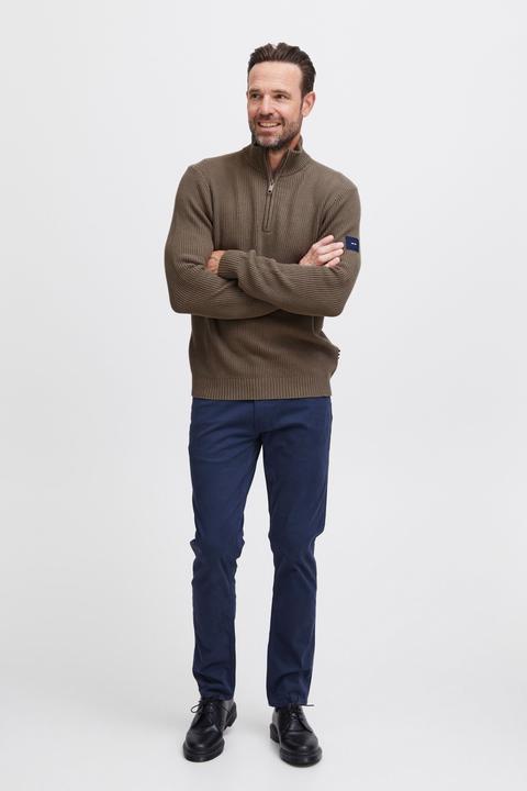 Actual product image FQ1924 FQKyle ribbed texture halfzip - Sweater - 21900568 (S)