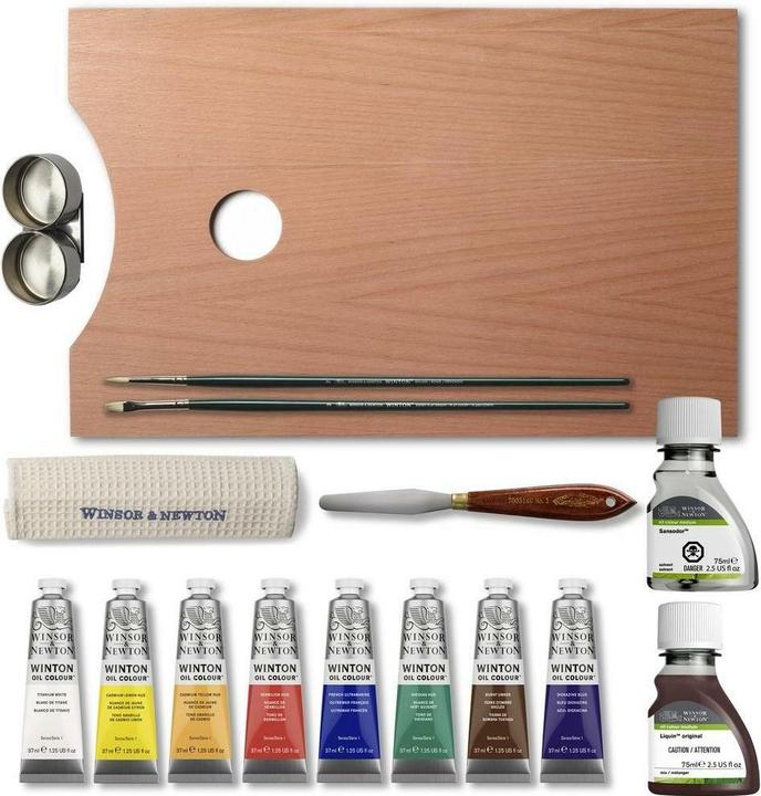 Actual product image Winsor & Newton Oil colour Oil Winton wooden box 8 x 37 ml (Multicoloured)