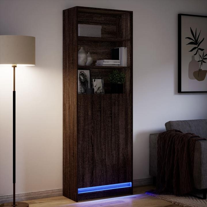 Actual product image VidaXL Highboard with LED lighting (69 x 32.5 x 200 cm)