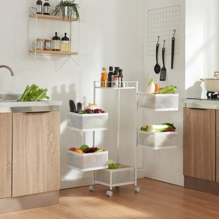 Actual product image En.Casa Sunndal trolley with 5 levels 94.5x27x27cm White