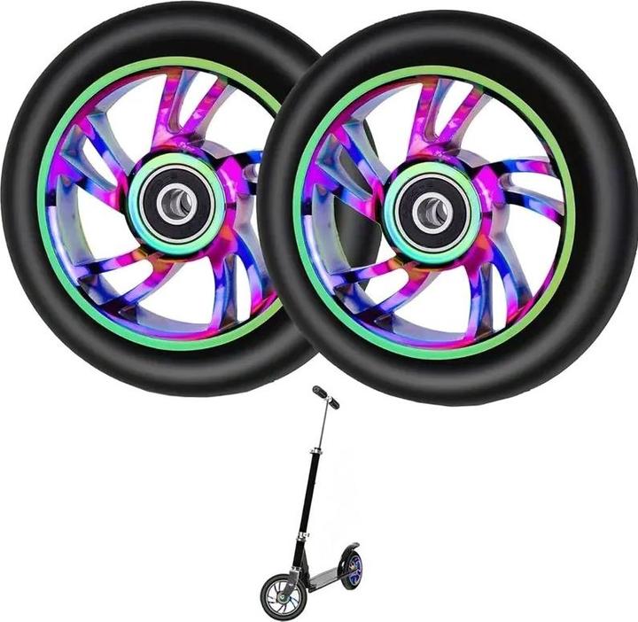 Actual product image Graw Jump Ramps 2 Performance Scooter Wheels 100mm, Metallic Colourful