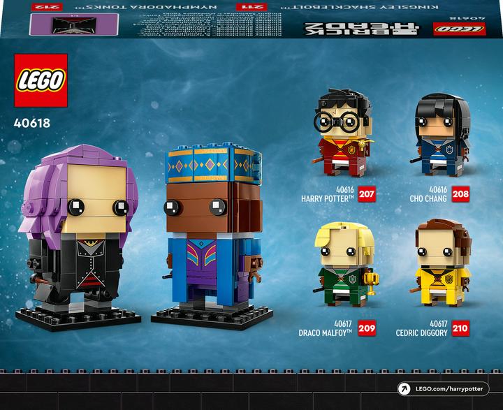 Actual product image LEGO BrickHeadz - Kingsley Shacklebolt & Nymphadora Tonks (40618, LEGO Harry Potter, LEGO Rare Sets)
