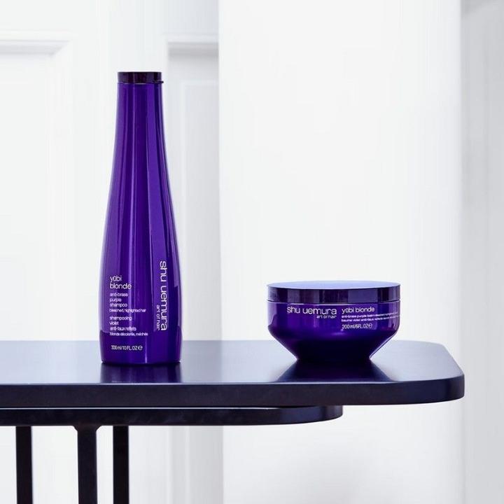 Actual product image Shu Uemura yūbi blonde anti-yellowish Purple Shampoo (300 ml, Liquid shampoo)