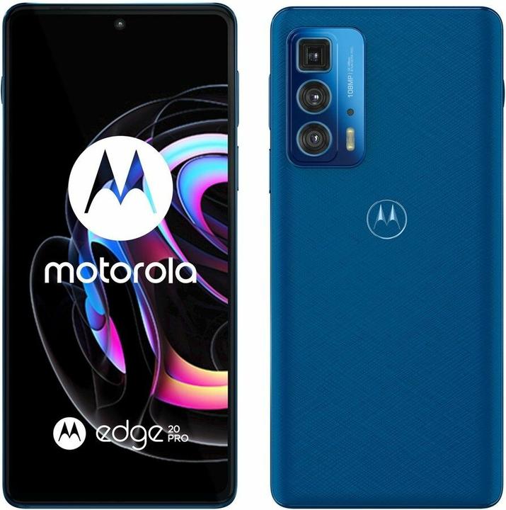 Motorola Edge 20 Pro (256 GB, Blue Vegan Leather, 6.70", Dual SIM, 108 Mpx, 5G)