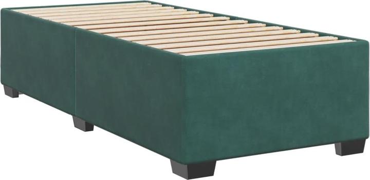 Image du produit VidaXL Boxspring Lit Lit capitonné avec matelas Vert foncé 140x200cm Velours (140 x 200, 140 x 200)