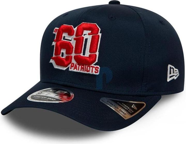 New Era NFL - New England Patriots - Established Number 9Fifty Stretch Snapback Cap Rot SM (54, 55, 56, 57)