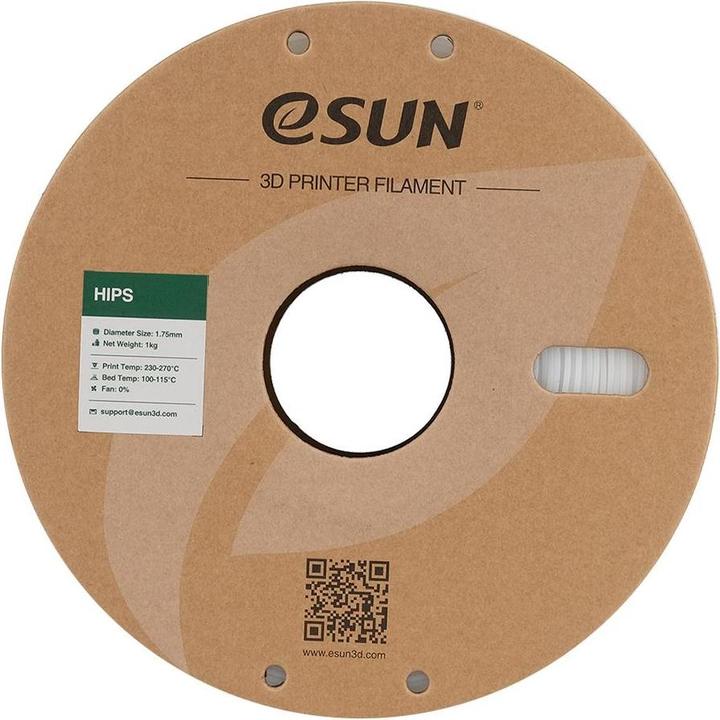 Actual product image eSUN HIPS Natural Filament 1.75mm 1Kg (HIPS, 1.75 mm, 1000 g, White)