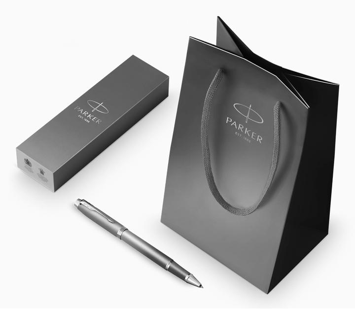 Produktbild Parker Pen Parker IM Writing Rituals Rollerball Pen, Grey Finish with Gradient, Chrome Trims, Fine Point, Black (Grau, 1 x)