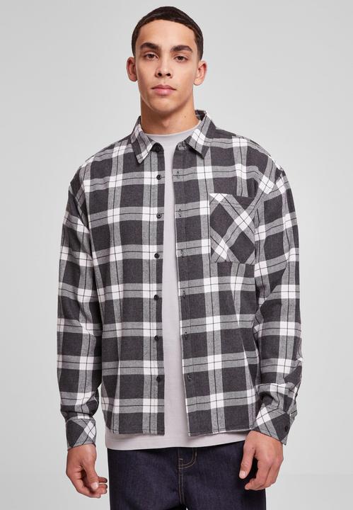 Produktbild Urban Classics Boxy Dark Checked Shirt (L)