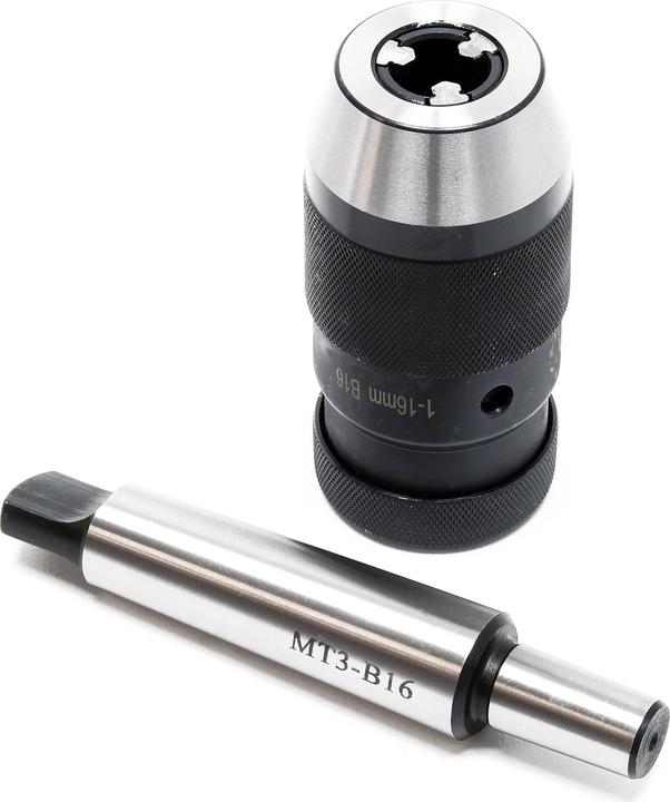 Produktbild Wiltec Schnellspannbohrfutter MK3-B16 16mm Morsekegel Bohrfutter Bohrmaschine (16,0 mm)