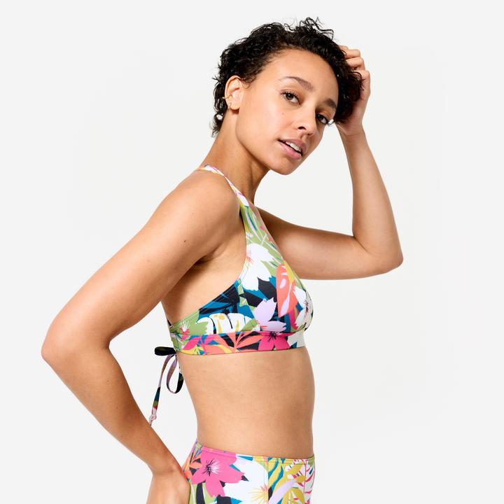 Image du produit Olaian Haut de maillot brassière de surf fleuri Femme - Agatha multicolore