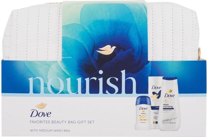Produktbild Dove Körperpflege-Geschenkset mit Nourish Kosmetiktasche (Körperpflegeset)