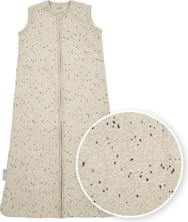 Meyco Baby Rib Mini Spot schlafsack - sand melange - 90cm (90 cm, 0.3 TOG)