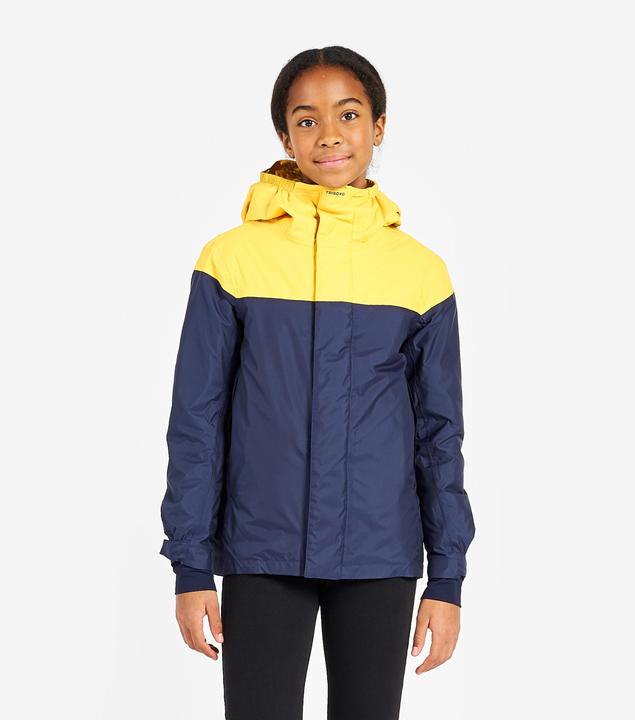 Tribord Segeljacke Kinder warm wasserdicht 100 marineblau/gelb