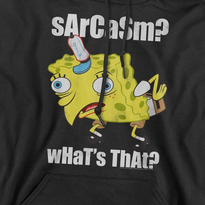 Immagine prodotto Spongebob Squarepants Sarcasm Meme Felpa con Cappuccio Uomo (L)