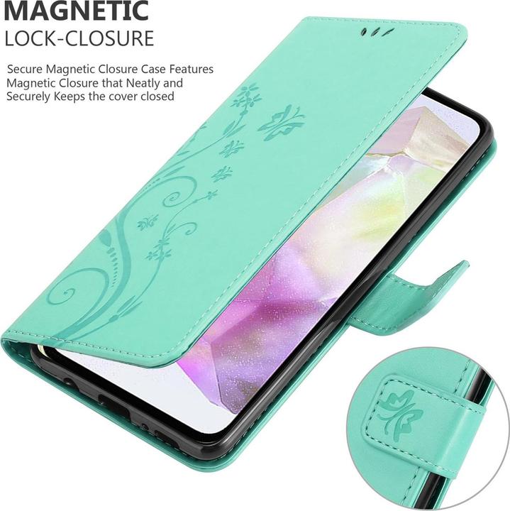 Actual product image Cadorabo Cover for Samsung Galaxy A35 with floral pattern (Samsung Galaxy A35)