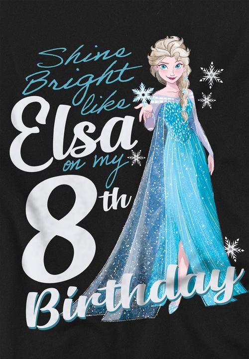 Immagine prodotto Disney Frozen Bright Like Elsa Maglietta 8° Compleanno Bambini (128)