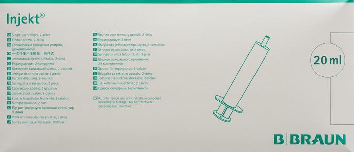 Produktbild Braun Medical Injekt Spritze 20 ml Luer-Lock, 100 Stück