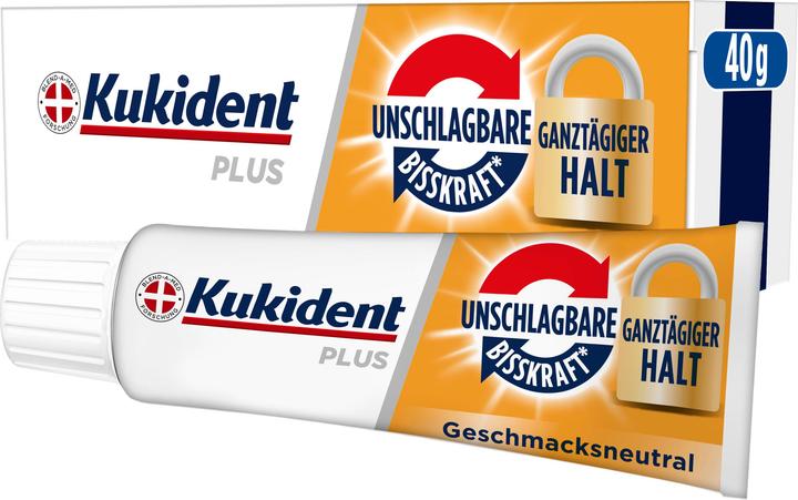 Produktbild Kukident Plus Haftcreme Unschlagbare Bisskraft 40G Haftcreme