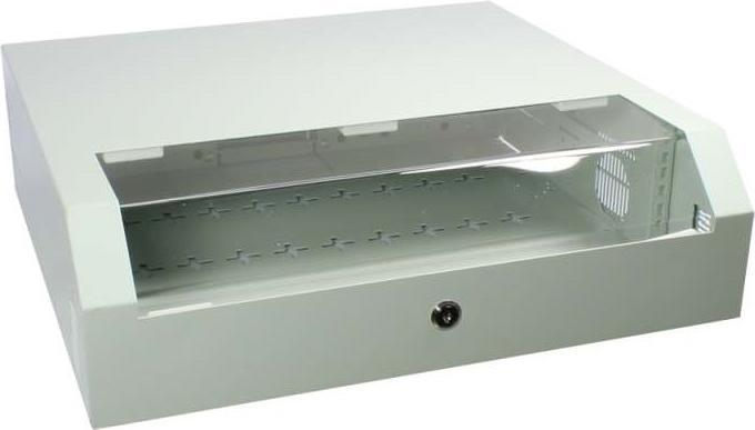 Produktbild Allnet 19"WandgehA¤use 3HE Vertikal T145 Lichtgrau SWV-Serie (3 HE, 19 Zoll Rack)