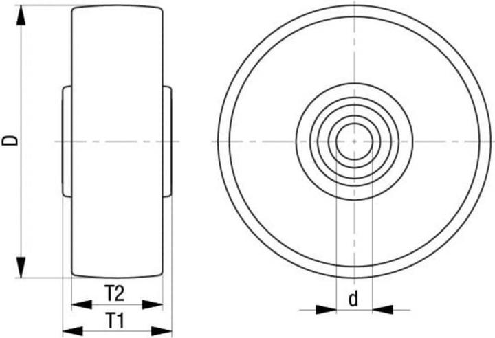Actual product image Blickle 933114 POTHS 100/15R Rad Rad-Durchmesser: 100 mm Tragfähigkeit (max.): 200 kg 1