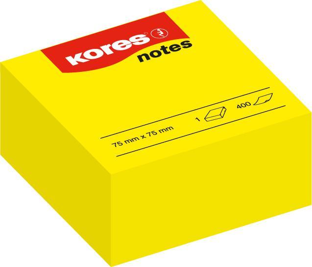 Produktbild Kores Notizzettel Würfel 7.5 x 7.5 cm, Gelb (7.5 x 7.5 cm)