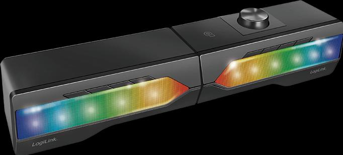 Actual product image LogiLink Mobile Soundbar with Party Light, 2-in-1 Gaming Sound System (6 W, 2.0 Channel)