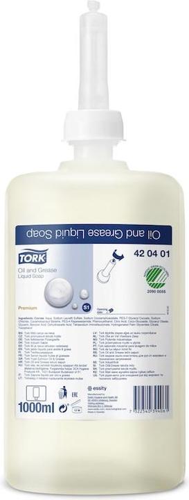Tork fettlösende Flüssigseife - 420401 - Flüssige Seife für S1/S11 Spender-Systeme, entfernt Öle und (Flüssigseife, 1000 ml)