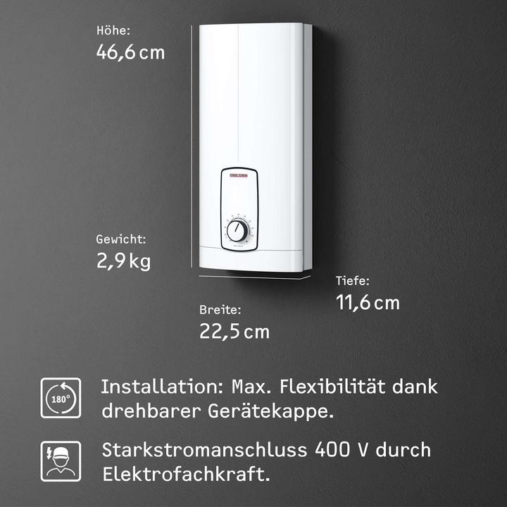 Produktbild Stiebel Eltron DHB 18/21/24 ST Trend Elektronischer Durchlauferhitzer, gradgenaue Temperatur dank 3i Technologie