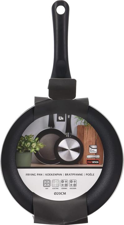 Produktbild Nobrand Bratpfanne Aluminium 20x4cm Schwarz (4 cm, Bratpfanne, Aluminium)