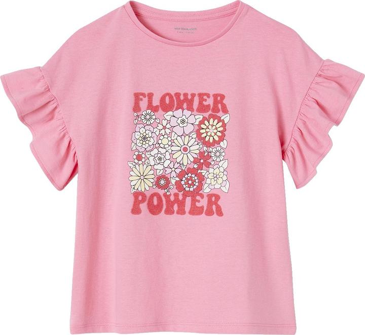 Vertbaudet Mädchen T-Shirt FLOWER POWER Oeko-Tex