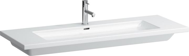 Image du produit Laufen Living Square lavabo, encastré, 3 trous pour robinet, 1300x480, blanc, H8164360001 (480 mm, 1300 mm)