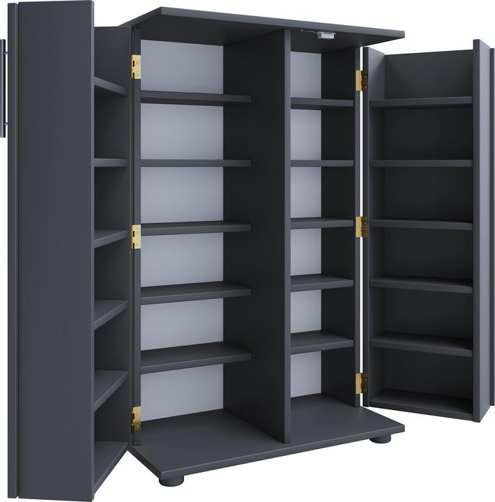 Produktbild VCM Holz CD DVD Regal abschliessbar Engalo XL (60 x 31 x 93 cm)
