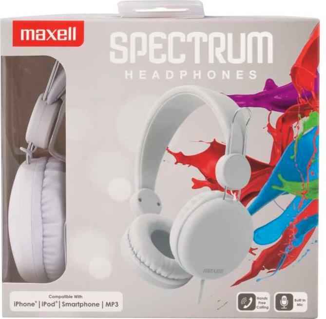 Image du produit Maxell Casque Spectrum Ecouteur Connecteur 3.5 mm Blanc (Filaire)
