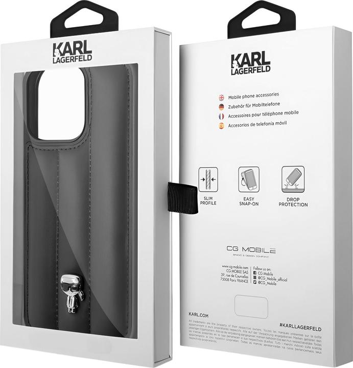 Actual product image Karl Lagerfeld Phone 14 Pro Max Quilted Puffy Ikonik Logo Case (Apple iPhone 14 Pro Max)