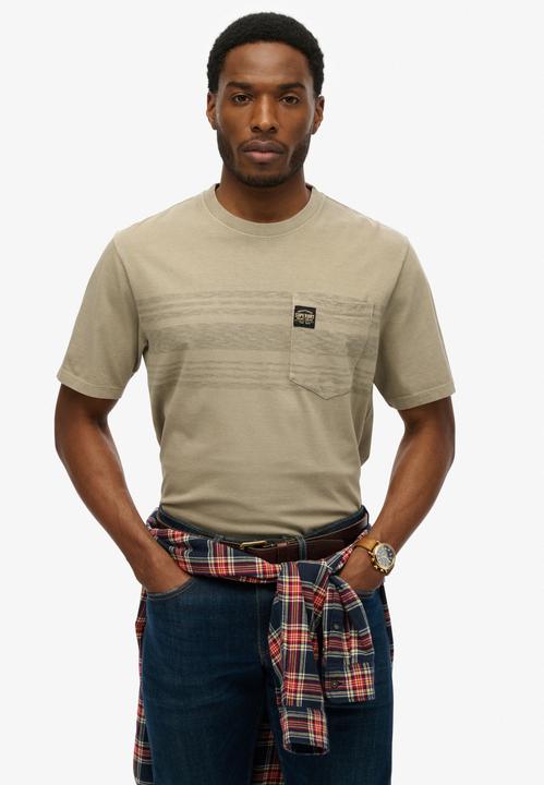 Actual product image Superdry Contrast Stripe Pocket Tshirt (XL)