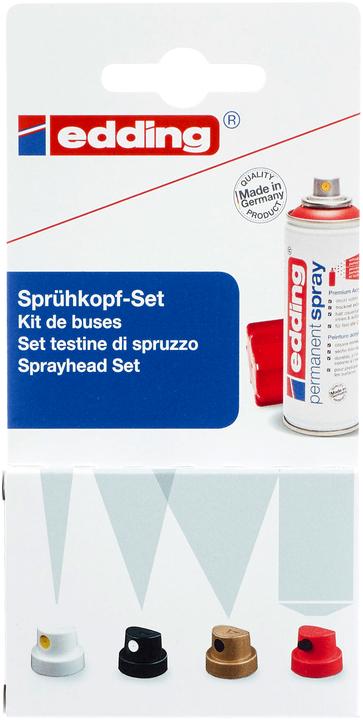 Produktbild Edding Spraykopfset (Weiss, Gold, Black, Schwarz, Rot, Red, White)
