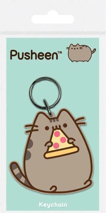Actual product image Pusheen Rubber Keychain Pizza