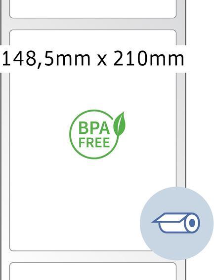Image du produit HERMA Étiquettes d'expédition thermiques directes, rouleau de 148,5 x 210 mm, à adhérence rapide, sans