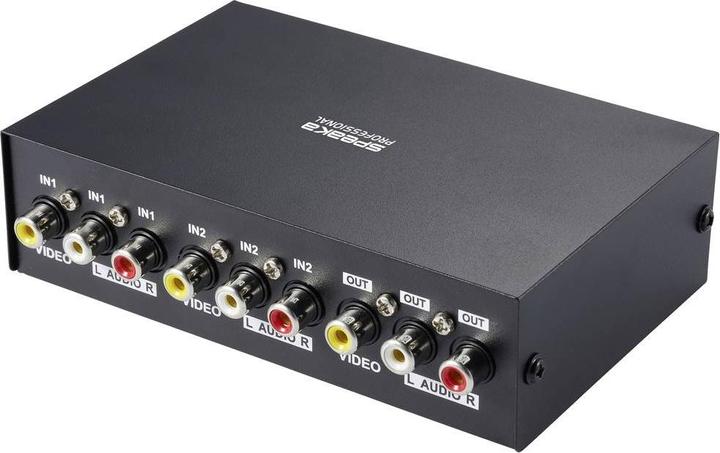Immagine prodotto SpeaKa Professional SP-11175216 Switch composito a 2 porte con porte audio