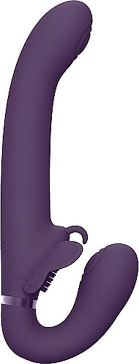 Actual product image Topco Satu - Pulse Wave & Vibrating Strapless Strapon - Purple