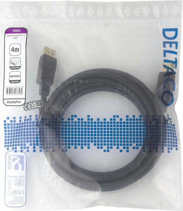 Produktbild Deltaco DP-1040D-FLEX (4 m, DisplayPort)