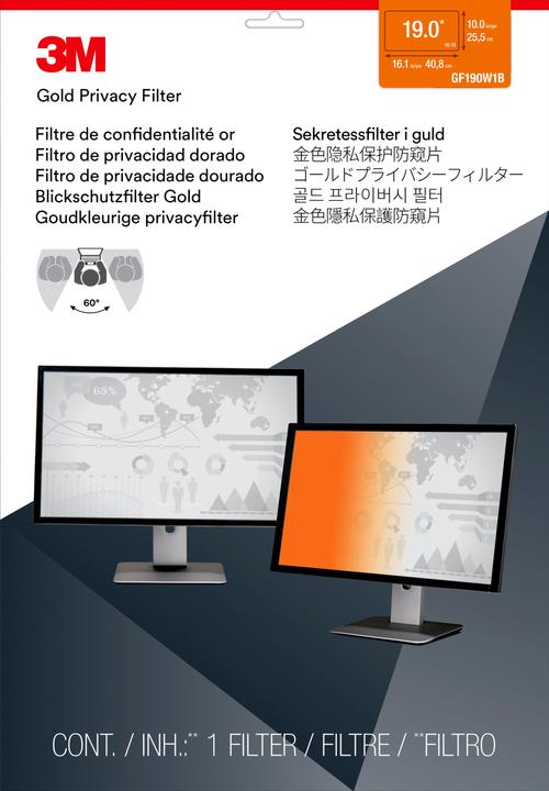 Produktbild 3M Blickschutzfilter Gold für 48,30cm (19") Breitbild-Monitor (16:10) (19", 16 : 9)