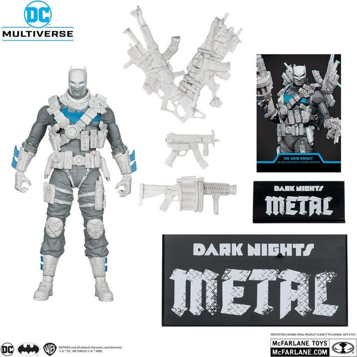 Actual product image McFarlane DC Multiverse figurine The Grim Knight (Dark Nights Metal) (Black & White Accent Edition) (Gold Labe