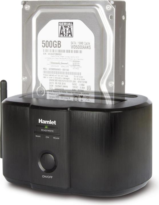 Productafbeelding Hamlet Wi-Fi dockingstation voor 2,5" of 3,5" sata harde schijven (1 Havens)