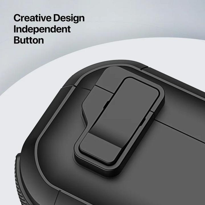 Actual product image Dux Ducis Headphone case - AirPods 4 PECP Series PC+TPU Cover with Hook Black (Charging case cover)