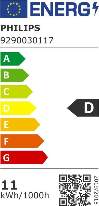 Energie-Label Philips Lampe (E27, 10.50 W, 1521 lm, 1 x, D)