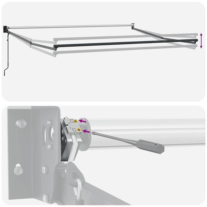 Immagine prodotto VidaXL Tenda da sole a bracci articolati Tenda da sole automatica rosso borgogna 450x300cm (4.50 m)